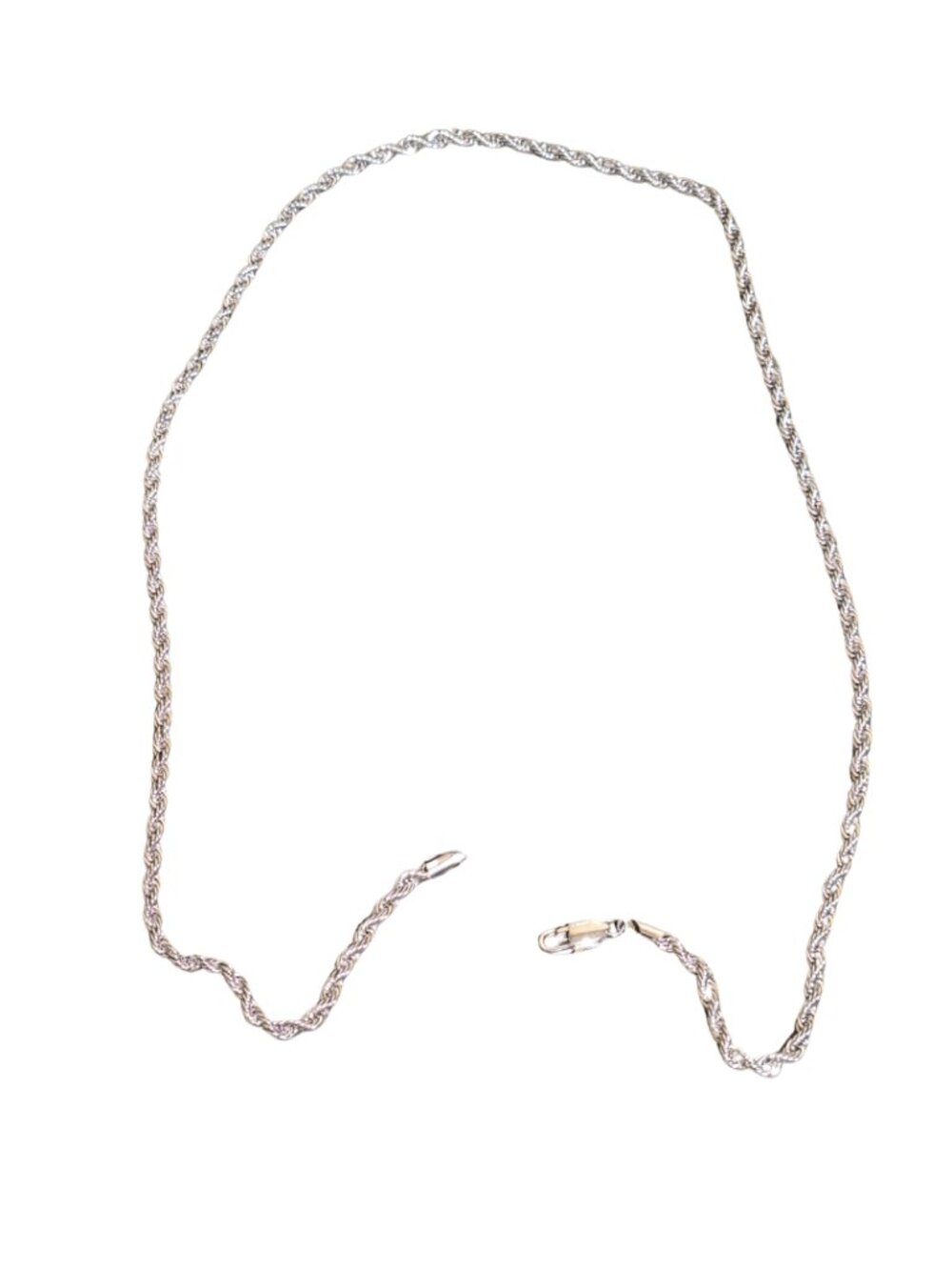 NEW CLASICOMIS Silver Stainless Steel Rope Chain Necklace 4mm 26"